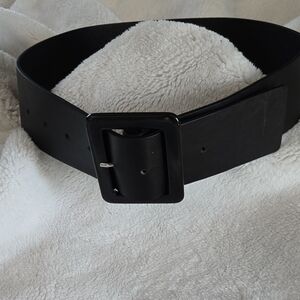 Black Faux Leather Belt
